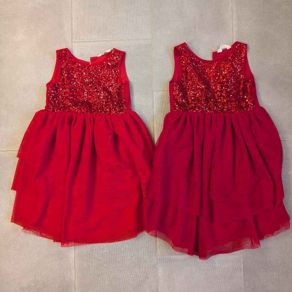 H&M Red Sequin Embellished Top